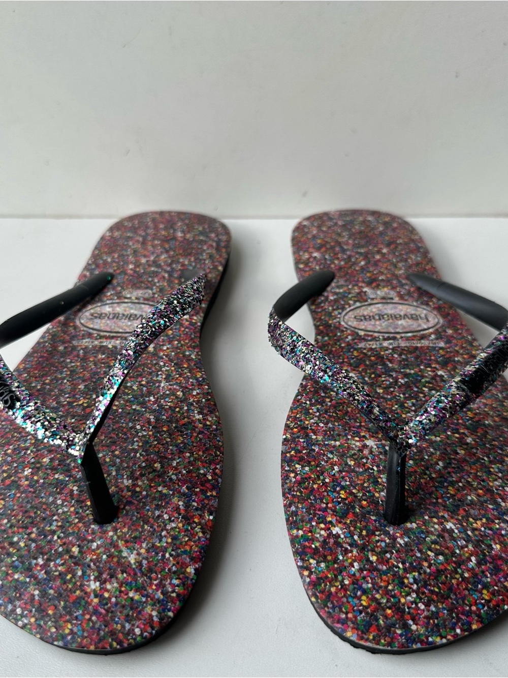 Havaianas Slim Glitter Flip Flops Women’s US 9/10 EU 41/42 Multicolor Sparkle